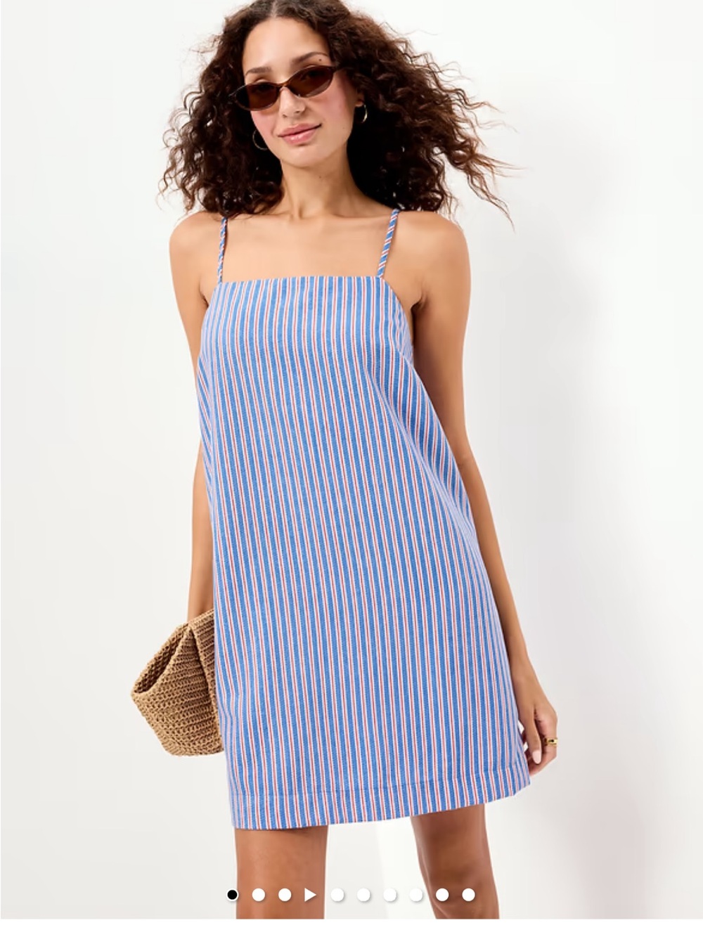 Old Navy Blue, White and Pink Striped Sundress